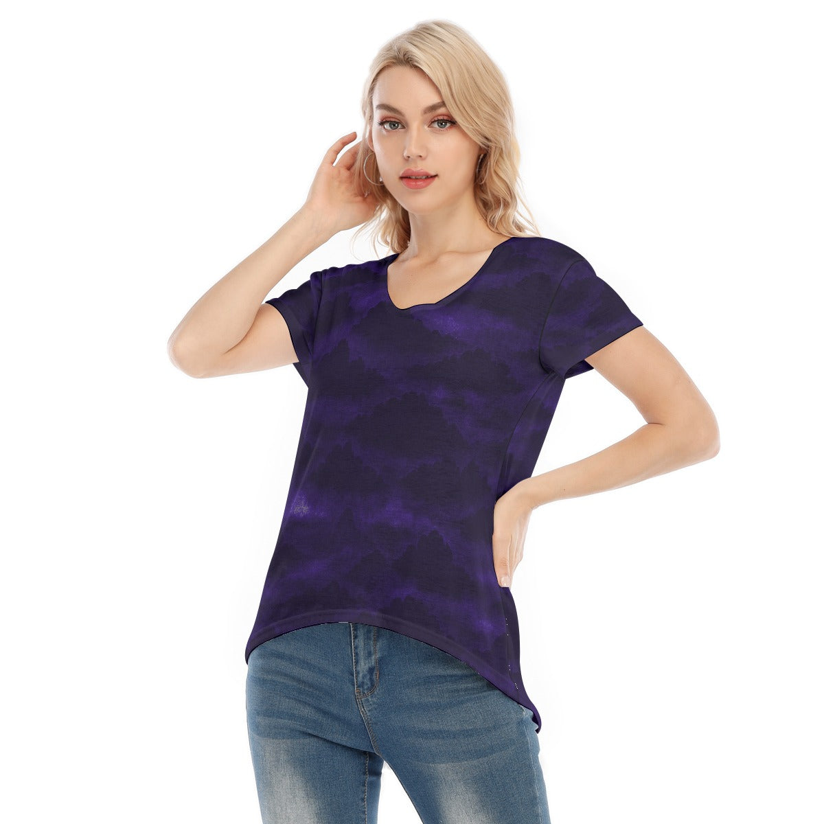 Women's V-neck Short Sleeve T-shirt