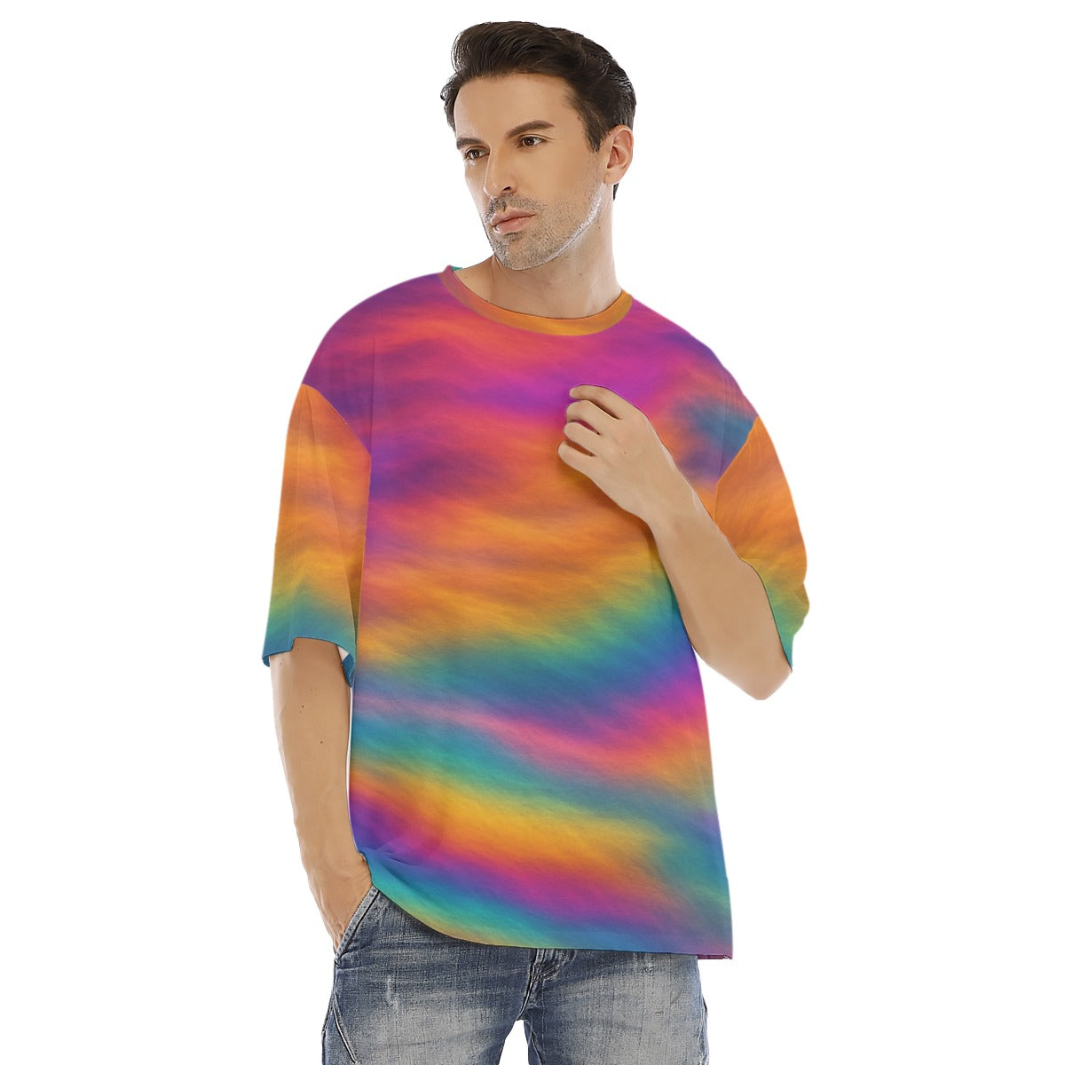 Men's Drop Shoulder T-shirt With Short Sleeve