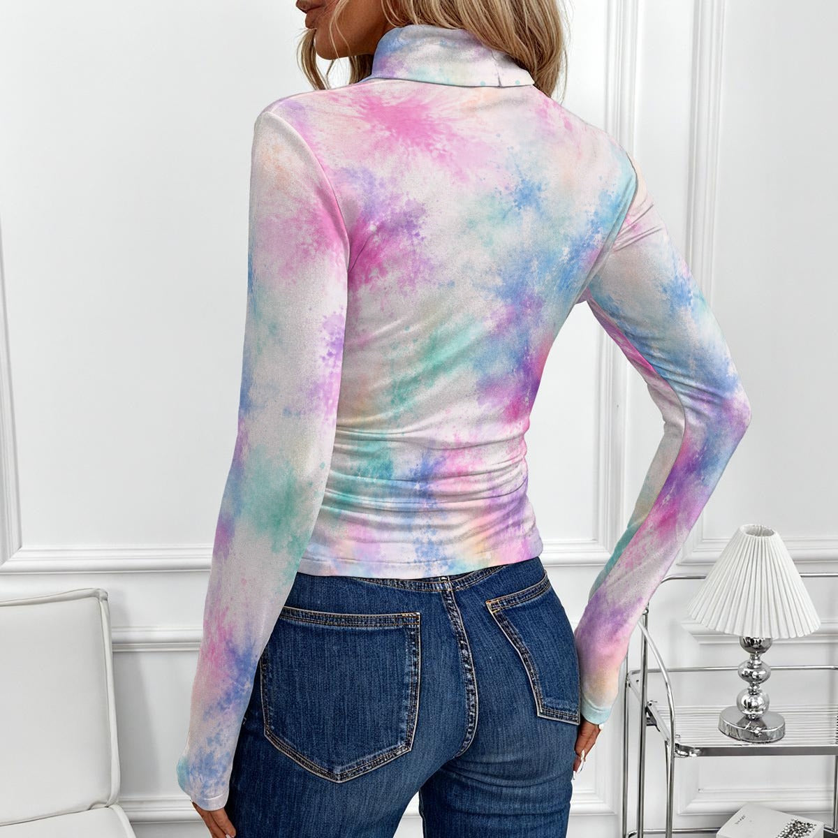 Women’s High-Neck Long-Sleeve Top - view 3