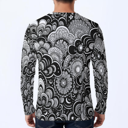 Men's Classic Long-Sleeve Henley Shirt