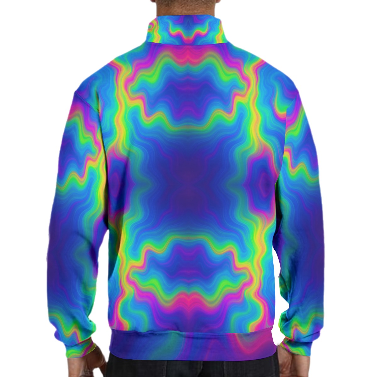 Men's Hidden Half-Zip Placket Hoodie