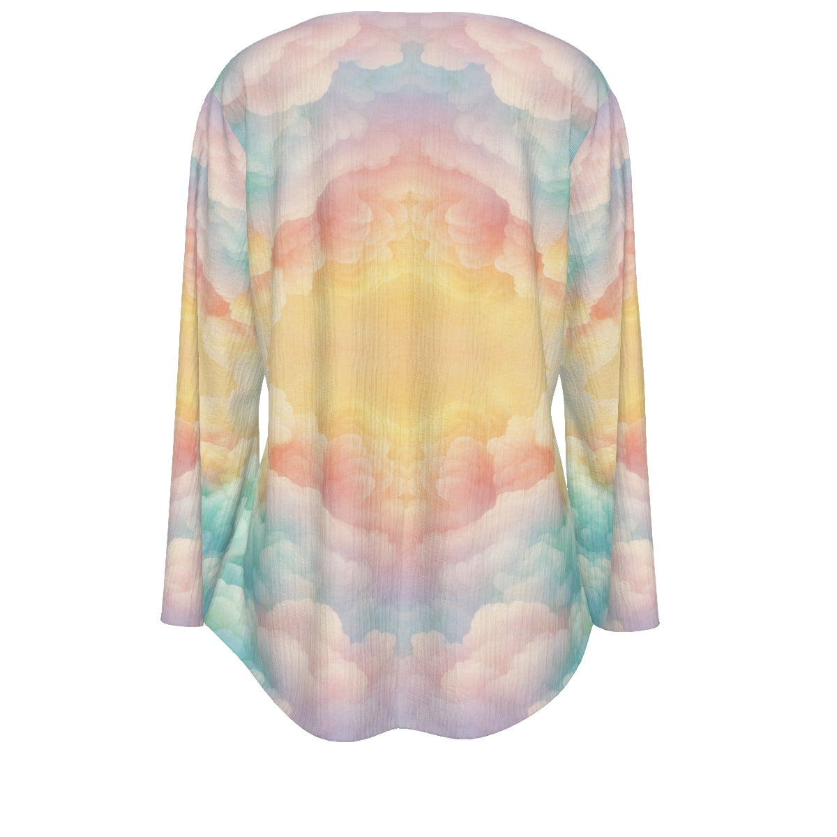 Women's V-neck T-shirt With Irregular Hem