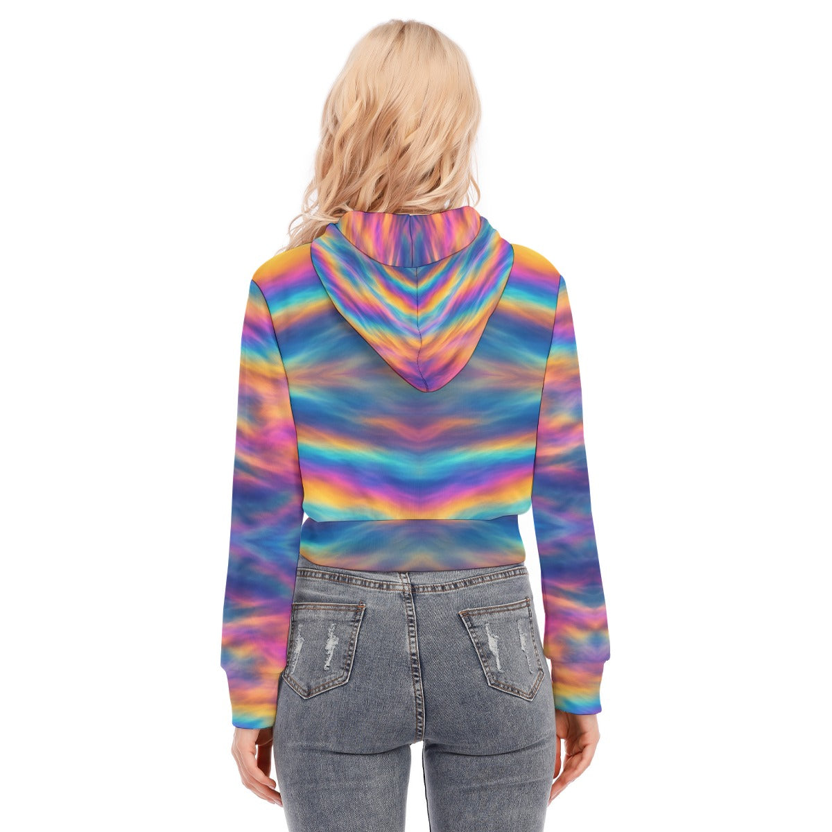 Women's Crop Top Hoodie With Zipper Closure