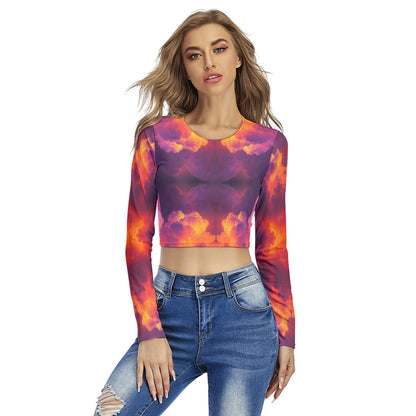 Women's Round Neck Crop Top T-Shirt