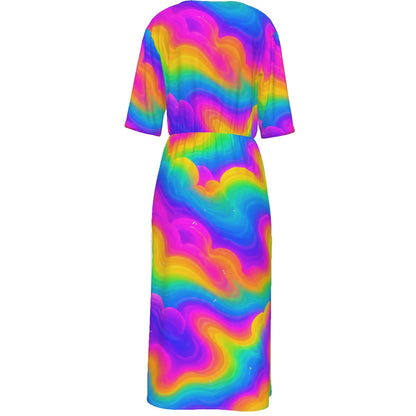 Women's Short Sleeve V-neck Dress
