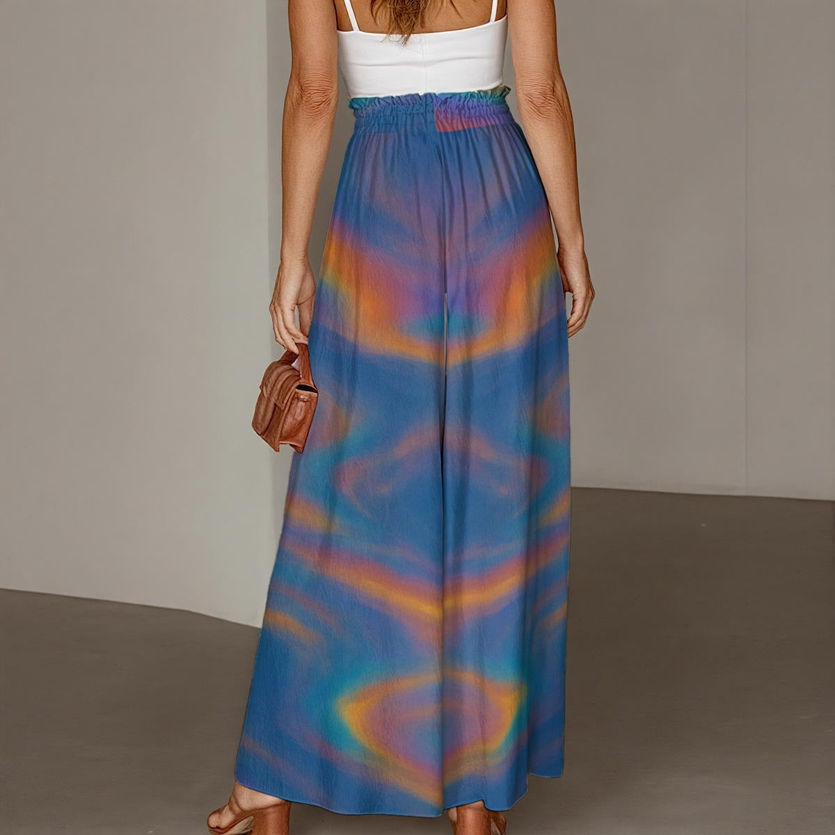 Women's Ruffled Wide-Leg Pants