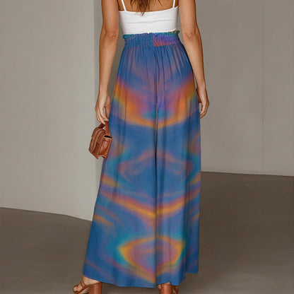 Women's Ruffled Wide-Leg Pants