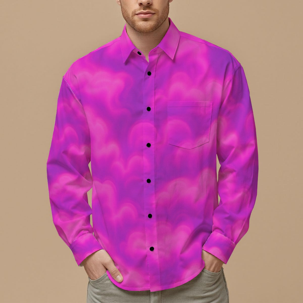 Men's Slim Fit Long Sleeve Shirt
