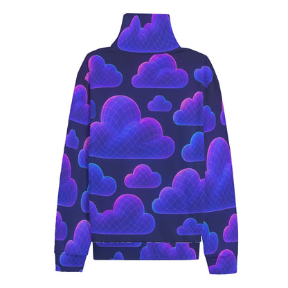 Unisex Turtleneck Knitted Fleece Sweater