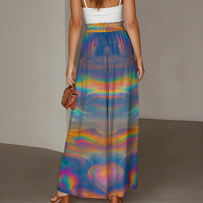 Women's Ruffled Wide-Leg Pants