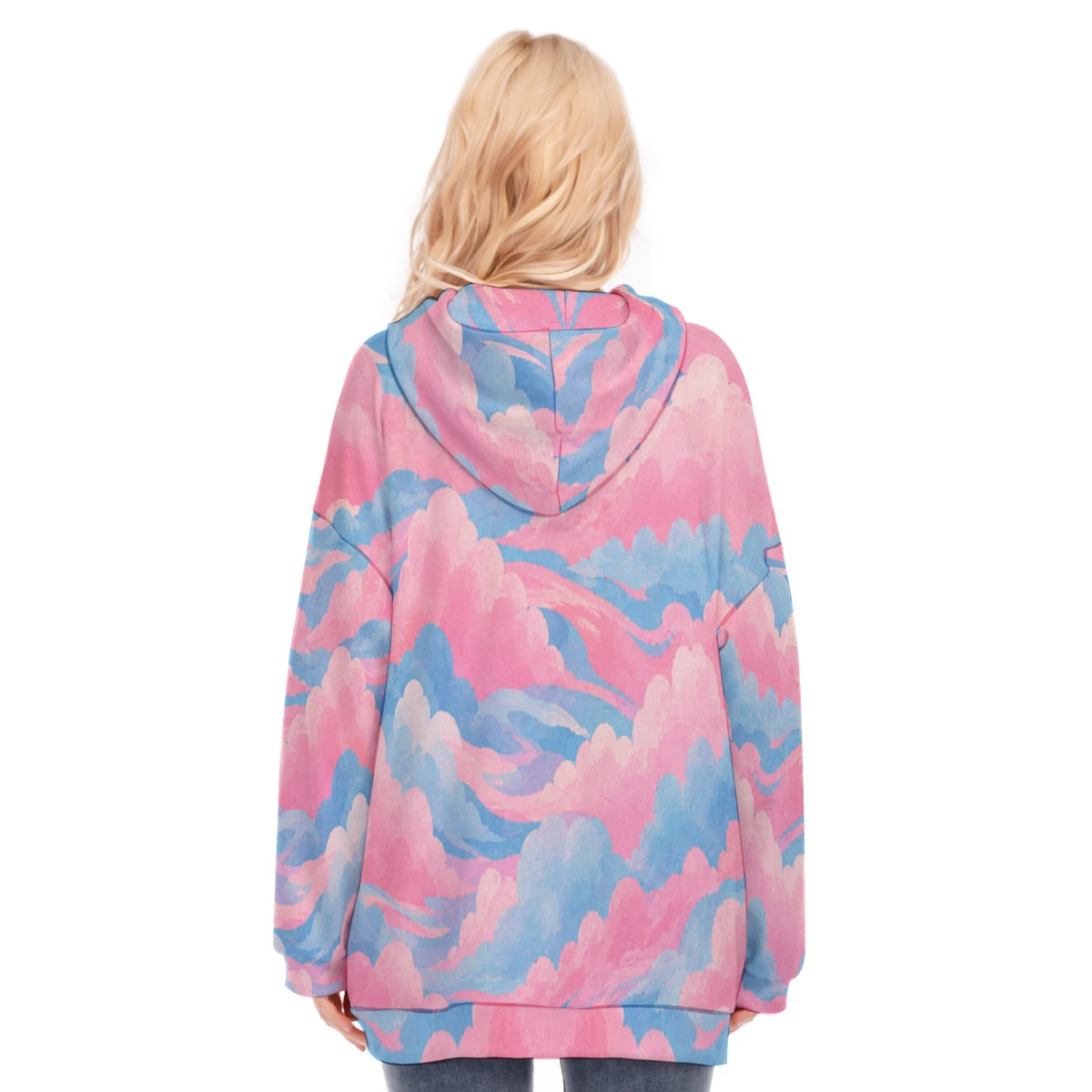 Women's Long Hoodie With Zipper Closure
