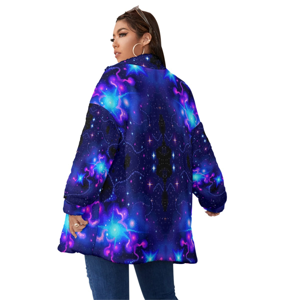 Unisex Borg Fleece Stand-up Collar Coat With Zipper Closure(Plus Size)