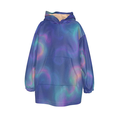 Unisex Kid's Sherpa Fleece Hoodie Blanket