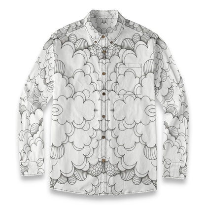 Men's Casual Lapel Long Sleeve Shirt|125GSM Cotton