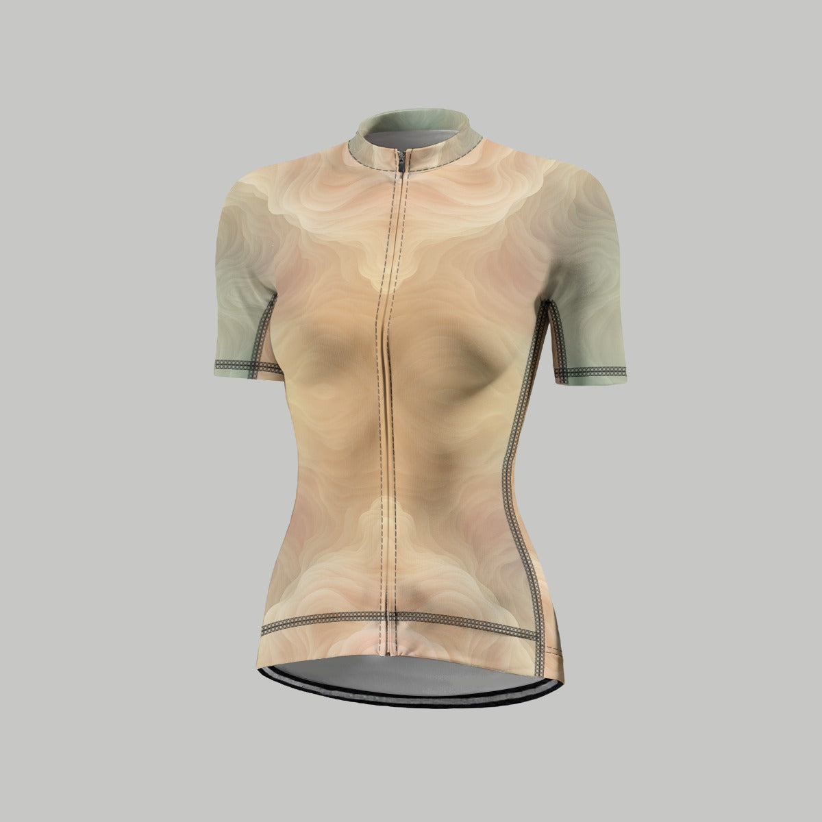 Women's Anti-Slip Raglan Cycling Jersey With Short Sleeve