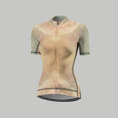 Women's Anti-Slip Raglan Cycling Jersey With Short Sleeve