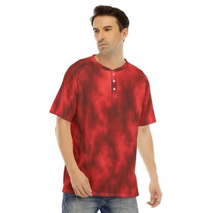 Men's Raglan Sleeve T-shirt With Button Closure