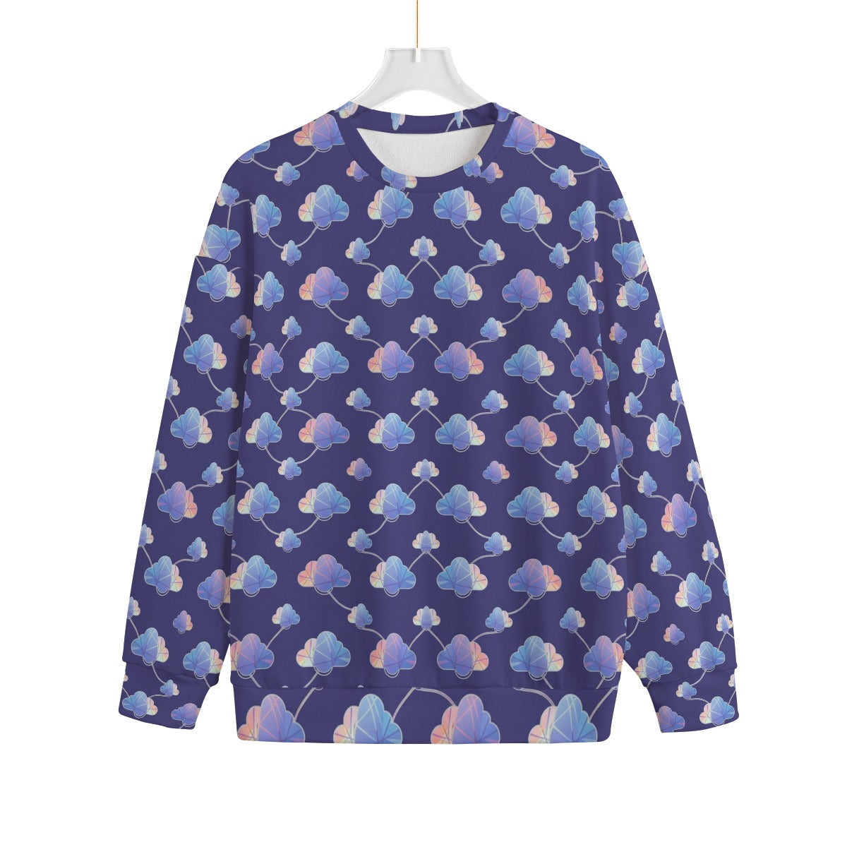 Unisex Drop-shoulder Knitted Fleece Sweater - view 1