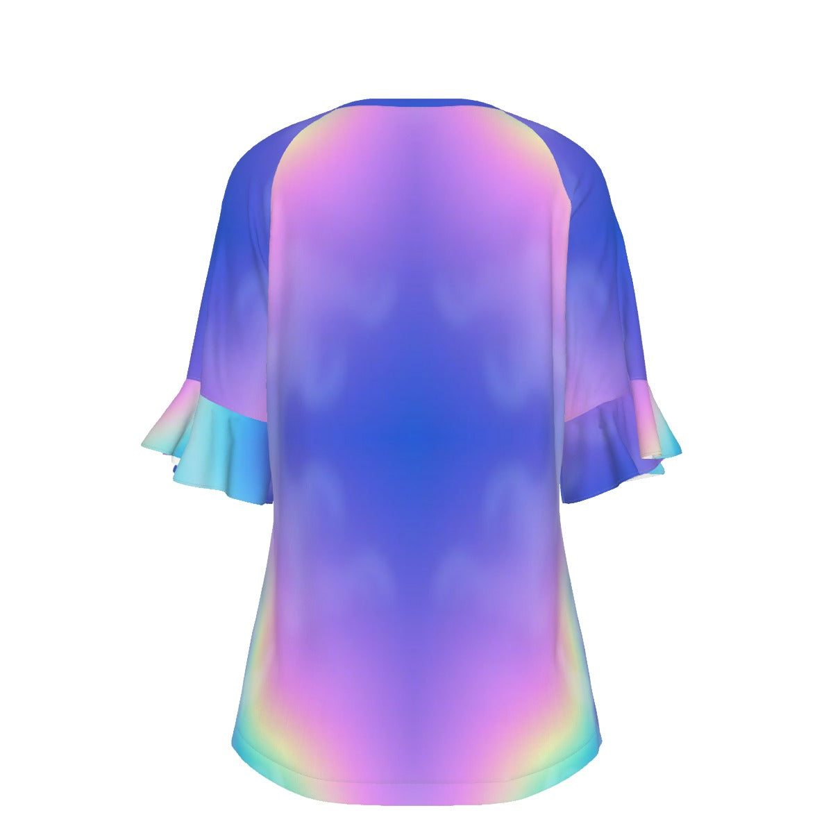 V-neck Women's T-shirt With Bell Sleeve