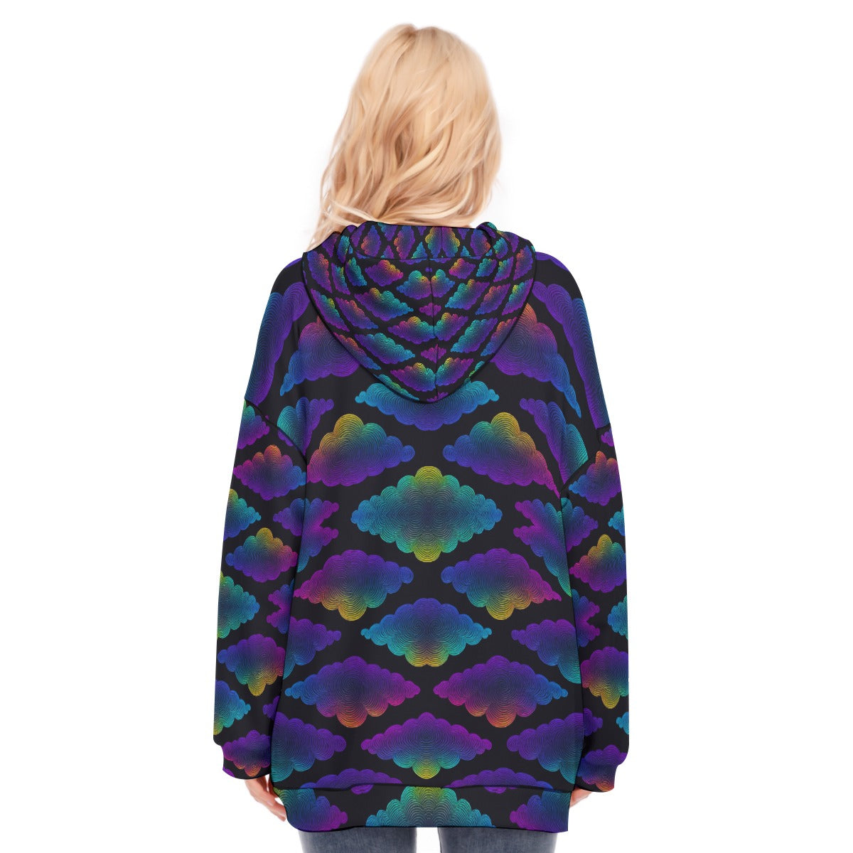 Women's Long Hoodie With Zipper Closure