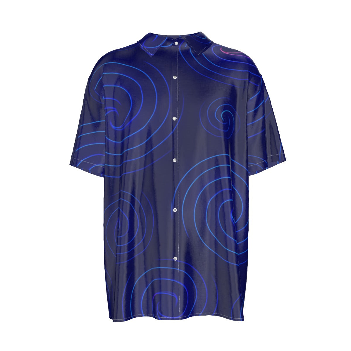 Men's Imitation Silk Short-Sleeved Shirt