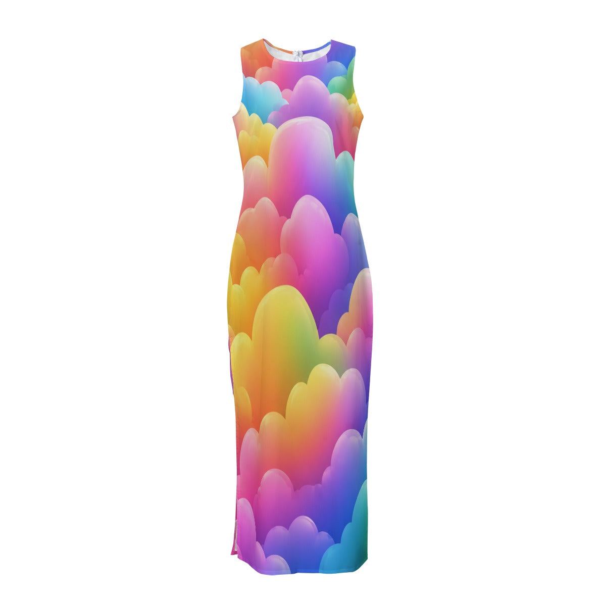 Women's Beach Perspective Chiffon Sleeveless Dress