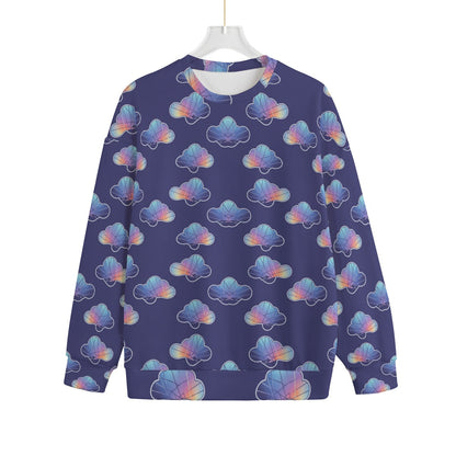 Unisex Drop-shoulder Knitted Fleece Sweater - view 1