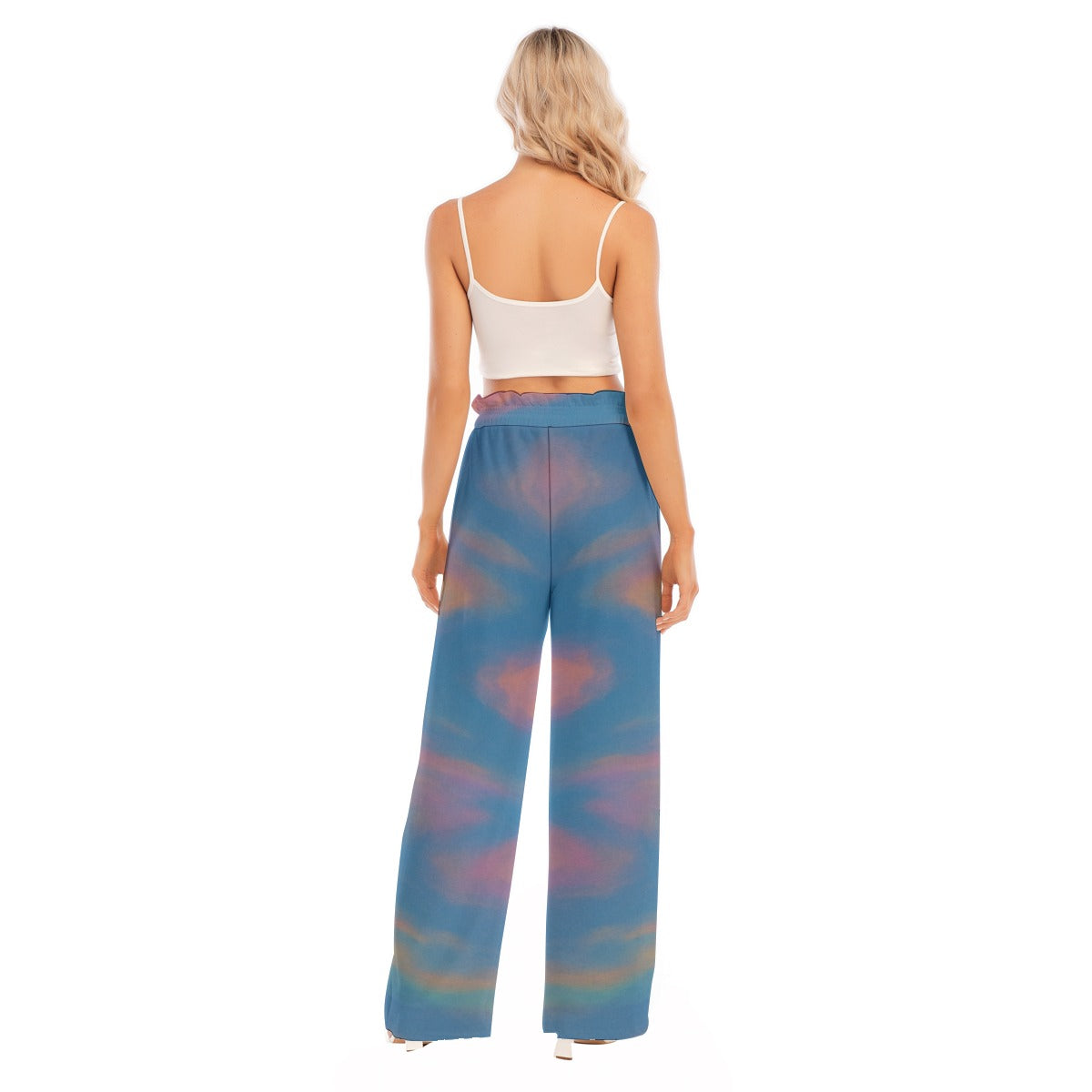 Women's Waist Fungus Edge Wide-leg Pants