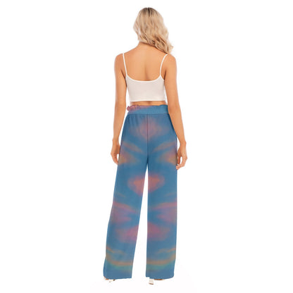 Women's Waist Fungus Edge Wide-leg Pants