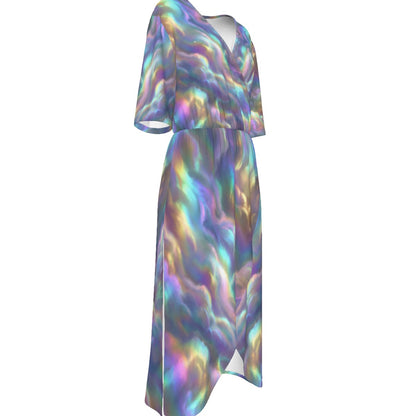 Women's Short Sleeve V-neck Dress