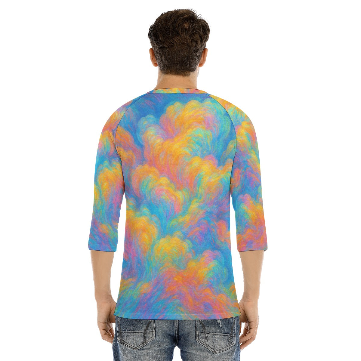 Men's Bracelet Sleeve T-shirt With Button Closure - view 4