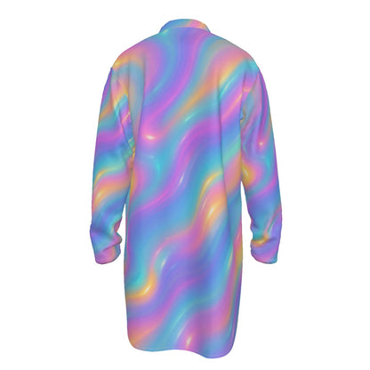 Men's Stand-up Collar Long Shirt