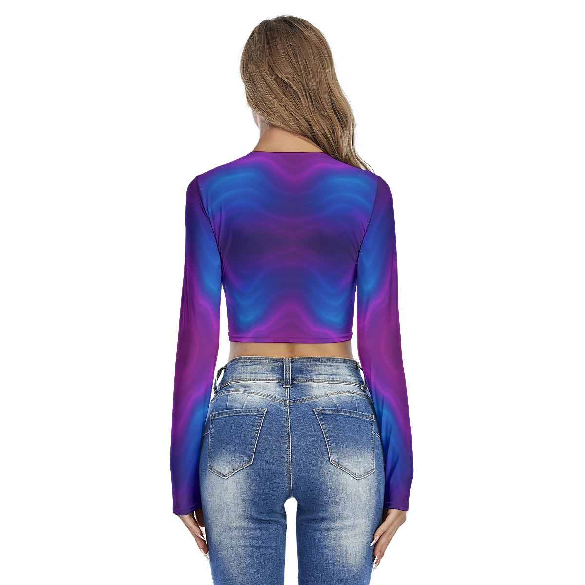 Women's Round Neck Crop Top T-Shirt