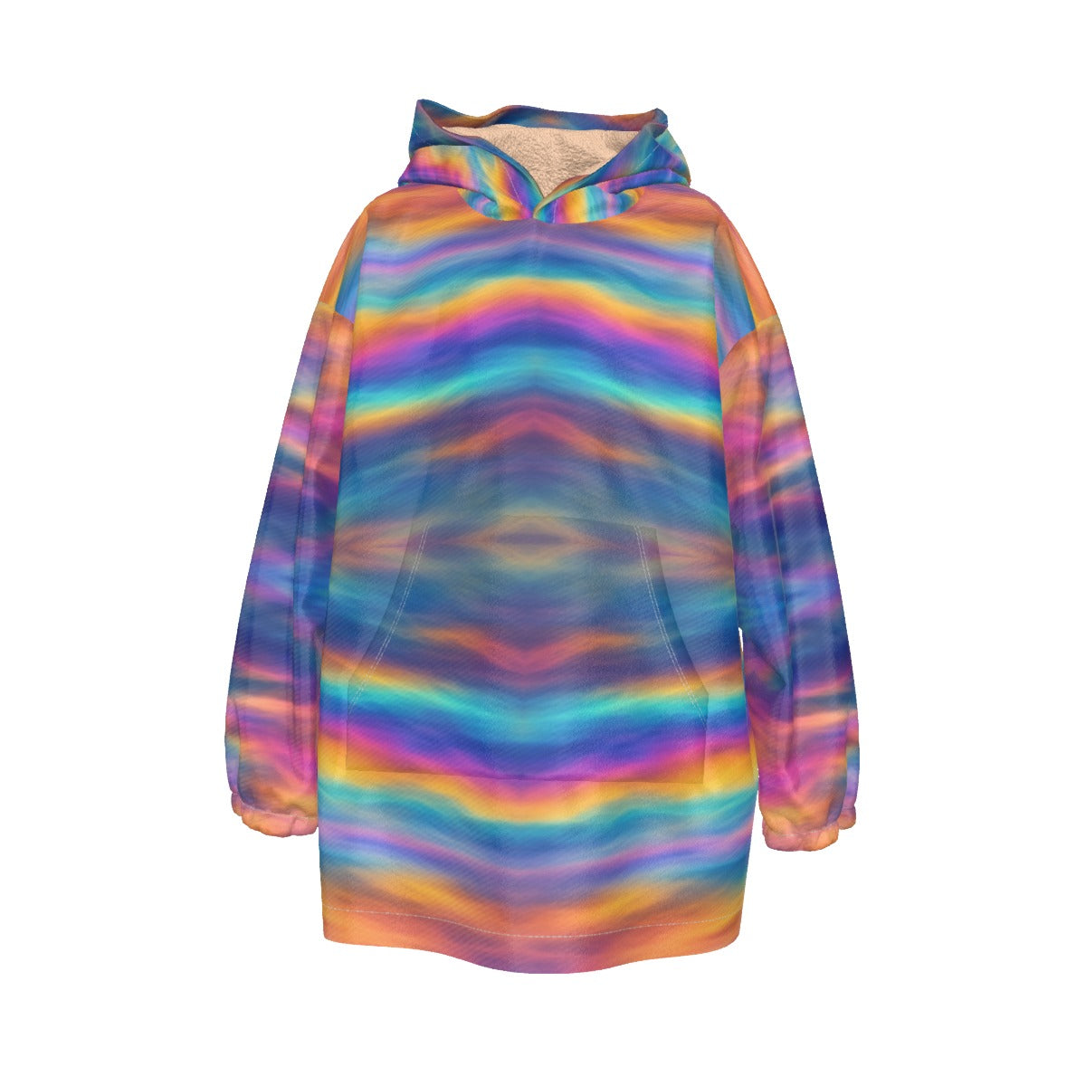 Unisex Kid's Sherpa Fleece Hoodie Blanket