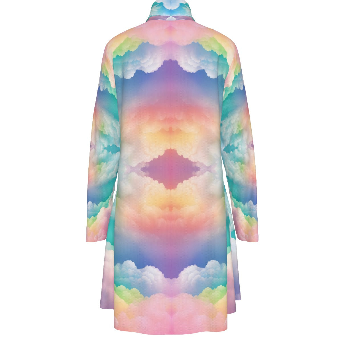 Women's High Neck Dress With Long Sleeve