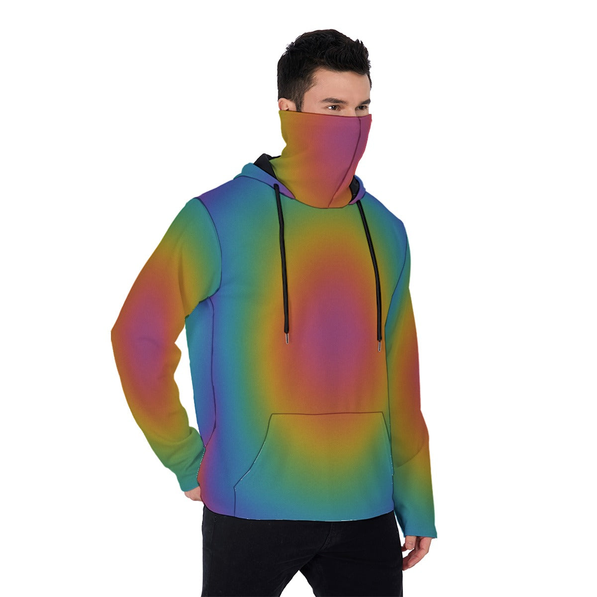 Men's Heavy Fleece Hoodie With Mask