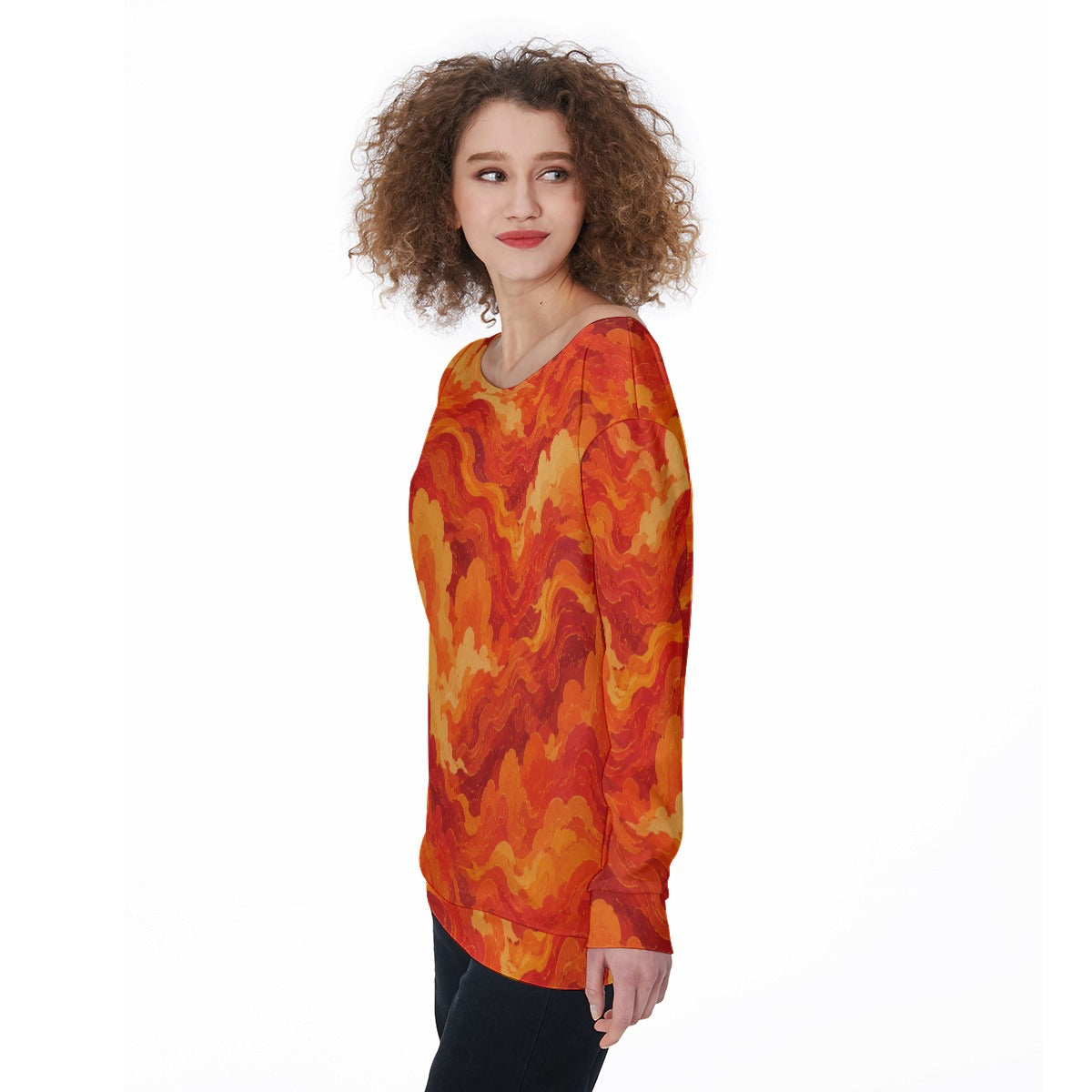 Women's Off-Shoulder Sweatshirt