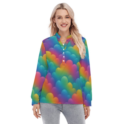 Women's Long Sleeve Blouse With Button Closure
