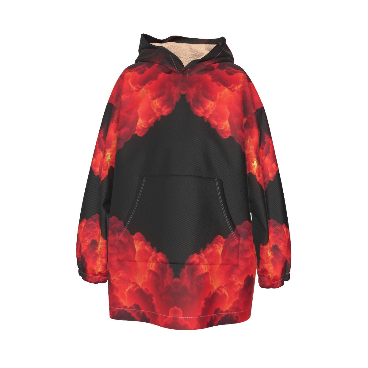 Unisex Kid's Sherpa Fleece Hoodie Blanket