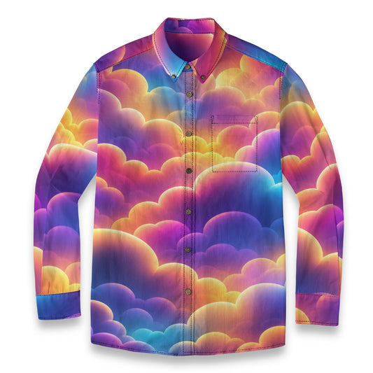 Men's Casual Lapel Long Sleeve Shirt|125GSM Cotton