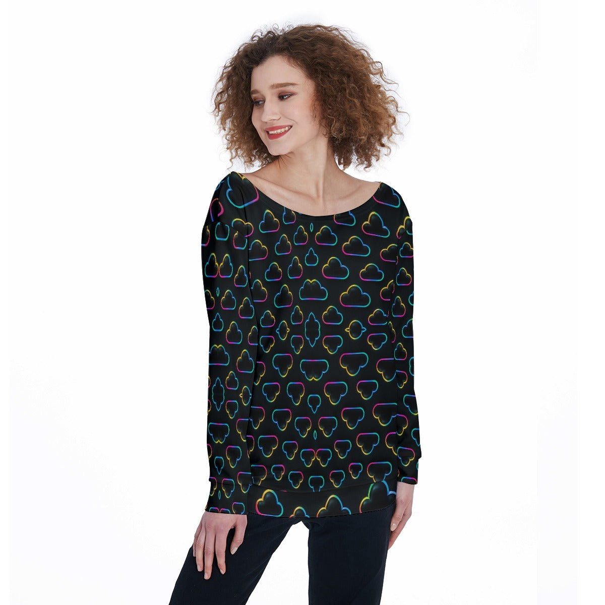 Women's Off-Shoulder Sweatshirt