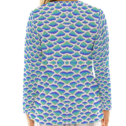 Women's Loose V-Neck T-Shirt With Long Sleeve