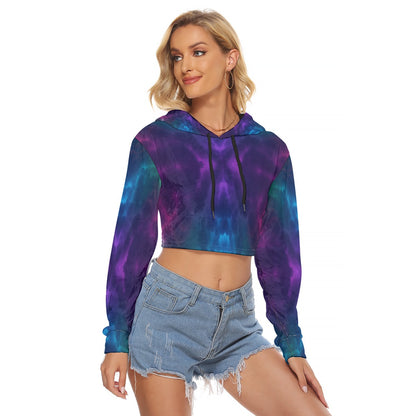 Women's Crop Top Hoodie|Velvet
