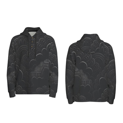 Men's Half Button Hoodie