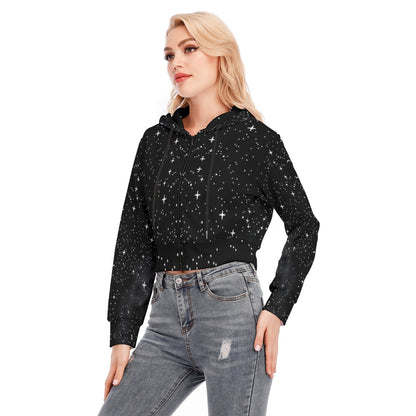 Women's Crop Top Hoodie With Zipper Closure