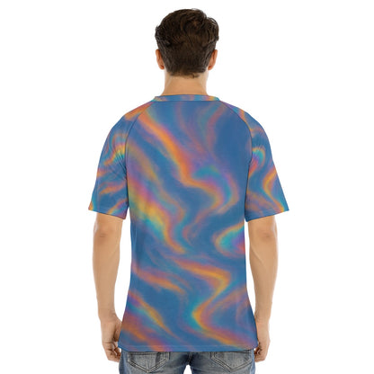 Men's Raglan Sleeve T-shirt With Button Closure