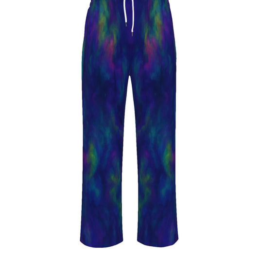 Unisex Knitted Fleece Wide Leg Pants