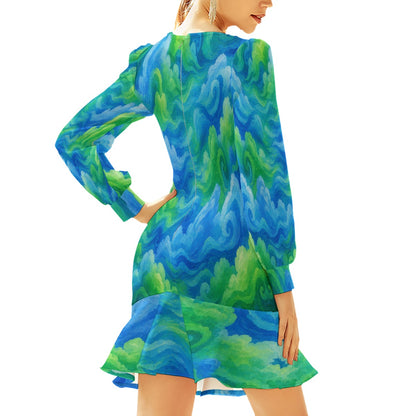 Women's Ruffle Hem Skinny Dress by O’Nimbus – view 4