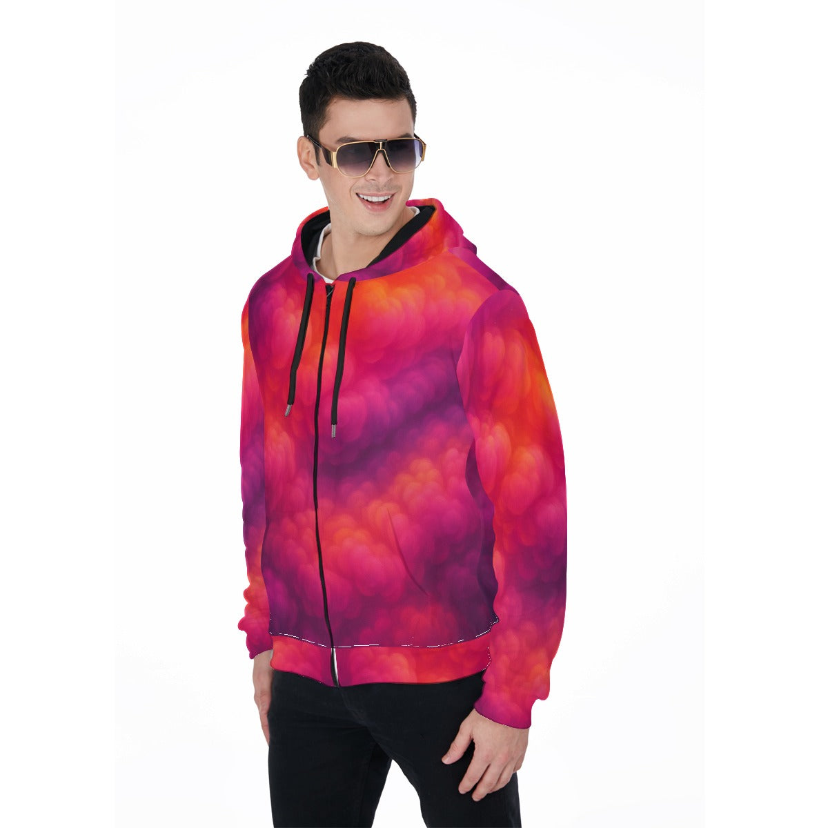 Unisex Zip Up Hoodie With Pocket