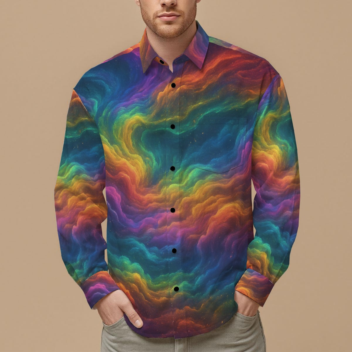 Men's Slim Fit Long Sleeve Shirt